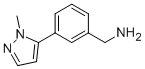 structure of CAS# 934570-45-3, 3-(1-Methyl-1H-Pyrazol-5-Yl)-Benzenemethanamine;3-(1-Methyl-1H-Pyrazol-5-Yl)Benzylamine 97%;3-(1-Methyl-1H-Pyrazol-5-Yl)Benzylamine
