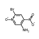 结构式 CAS# 935534-41-1, 6-溴-4-硝基-3-吡啶胺1-氧化物