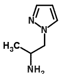 structure of CAS# 936940-15-7, 1-(1H-Pyrazol-1-yl)-2-propanamine;[1-methyl-2-(1H-pyrazol-1-yl)ethyl]amine;1-Methyl-2-Pyrazol-1-Yl-Ethylamine;1-pyrazolylprop-2-ylamine