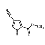 结构式 CAS# 937-18-8, 甲基4-氰基-1H-吡咯-2-羧酸酯