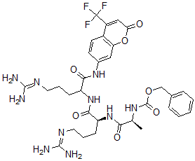 CAS#: 93753-74-3， N-Benzyloxycarbonylalanyl-arginyl-arginyl-4-trifluoromethyl-7-coumarylamide