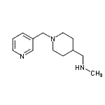 structure of CAS# 937796-17-3, N-Methyl-1-[1-(3-pyridinylmethyl)-4-piperidinyl]methanamine;methyl{[1-(3-pyridylmethyl)(4-piperidyl)]methyl}amine;MFCD09966163;N-Methyl-<wbr>N-{[1-(py<wbr>ridin-3-y<wbr>lmethyl)p<wbr>iperidin-<wbr>4-yl]meth<wbr>yl}amine