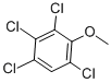structure of CAS# 938-22-7, 2,3,4,6-Tetrachloroanisole;1,2,3,5-Tetrachloro-4-Methoxy-Benzene;Ah-034/32830058;Anisole, 2,3,4,6-Tetrachloro-