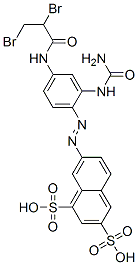 CAS#: 93804-41-2， 7-[[2-[(Aminocarbonyl)Amino]-4-[(2,3-Dibromo-1-Oxopropyl)Amino]Phenyl]Azo]Naphthalene-1,3-Disulphonic Acid