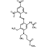 CAS#: 93805-18-6， Methyl N-{5-acetamido-4-[(2-chloro-4,6-dinitrophenyl)diazenyl]-2-methoxyphenyl}-N-ethyl-beta-alaninate