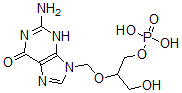 CAS 登录号：93824-31-8， [2-[(2-氨基-6-氧代-3H-嘌呤-9-基)甲氧基]-3-羟基丙基]磷酸二氢酯