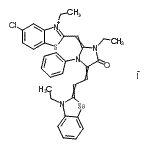 CAS#: 93839-00-0， 5-Chloro-3-ethyl-2-({1-ethyl-4-[2-(3-ethyl-1,3-benzoselenazol-2(3H)-ylidene)ethylidene]-5-oxo-3-phenyl-2-imidazolidinylidene}methyl)-1,3-benzothiazol-3-ium iodide