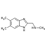 structure of CAS# 938458-93-6, 1-(5,6-Dimethyl-1H-benzimidazol-2-yl)-N-methylmethanamine;(5,6-Dimethyl-1H-benzoimidazol-2-ylmethyl)-methyl-amine;[(5,6-dimethylbenzimidazol-2-yl)methyl]methylamine;1-(5,6-dimethyl-1H-benzimidazol-2-yl)-N-methylmethanamine