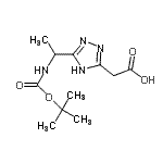 CAS#: 938459-15-5， {3-[1-({[(2-Methyl-2-propanyl)oxy]carbonyl}amino)ethyl]-1H-1,2,4-triazol-5-yl}acetic acid