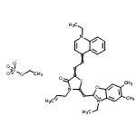 CAS#: 93857-83-1， 2-({3-Allyl-5-[2-(1-ethyl-4(1H)-quinolinylidene)ethylidene]-4-oxo-1,3-thiazolidin-2-ylidene}methyl)-3-ethyl-5,6-dimethyl-1,3-benzoxazol-3-ium ethyl sulfate