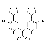 CAS#: 93892-45-6， 2,2'-(2-Methyl-1,1-propanediyl)bis(4-cyclopentyl-5-methylphenol)