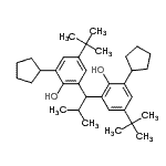 CAS#: 93893-77-7， 2,2'-(2-Methyl-1,1-propanediyl)bis[6-cyclopentyl-4-(2-methyl-2-propanyl)phenol]