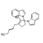 CAS#: 93894-31-6， 1,1'-[2-Methyl-3-(2-penten-1-yl)-2-cyclopentene-1,1-diyl]bis(1H-indole)