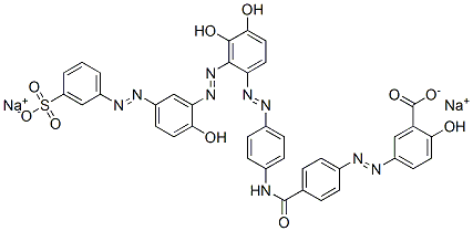 CAS#: 93918-07-1， Disodium 5-[[4-[[[4-[[Dihydroxy[[2-Hydroxy-5-[(3-Sulphonatophenyl)Azo]Phenyl]Azo]Phenyl]Azo]Phenyl]Amino]Carbonyl]Phenyl]Azo]Salicylate
