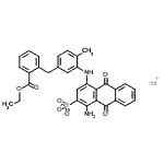 CAS#: 93942-77-9， Sodium 1-amino-4-({5-[2-(ethoxycarbonyl)benzyl]-2-methylphenyl}amino)-9,10-dioxo-9,10-dihydro-2-anthracenesulfonate