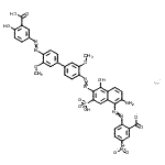 CAS#: 93964-42-2， Sodium 2-{[2-amino-6-({4'-[(3-carboxy-4-hydroxyphenyl)diazenyl]-3,3'-dimethoxy-4-biphenylyl}diazenyl)-5-hydroxy-7-sulfo-1-naphthyl]diazenyl}-5-nitrobenzoate