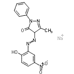 CAS#: 93964-91-1， 2,4-dihydro-4-[2-(2-hydroxy-5-nitrophenyl)diazenyl]-5-methyl-2-phenyl-3H-Pyrazol-3-one sodium salt (1:1)