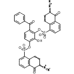 CAS#: 93965-14-1， 4-Benzoyl-2-hydroxy-1,3-phenylene bis(6-diazo-5-oxo-5,6-dihydro-1-naphthalenesulfonate)