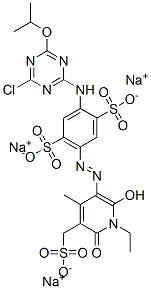 CAS#: 93980-99-5， Trisodium 2-[[4-Chloro-6-(1-Methylethoxy)-1,3,5-Triazin-2-Yl]Amino]-5-[[1-Ethyl-1,6-Dihydro-2-Hydroxy-4-Methyl-6-Oxo-5-(Sulphonatomethyl)-3-Pyridyl]Azo]Benzene-1,4-Disulphonate