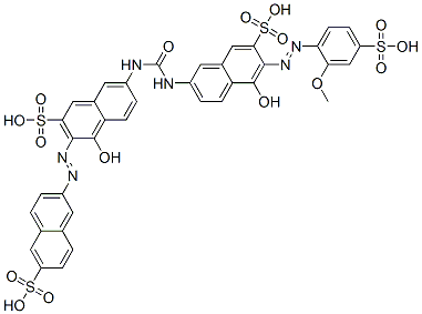 CAS#: 94022-36-3， 4-Hydroxy-7-[[[[5-Hydroxy-6-[(2-Methoxy-4-Sulphophenyl)Azo]-7-Sulpho-2-Naphthyl]Amino]Carbonyl]Amino]-3-[(6-Sulpho-2-Naphthyl)Azo]Naphthalene-2-Sulphonic Acid