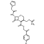 CAS#: 94088-86-5， 2-(4-Chlorophenyl)-2-oxoethyl (6S,7S)-3-(acetoxymethyl)-8-oxo-7-[(2-thienylacetyl)amino]-5-thia-1-azabicyclo[4.2.0]oct-2-ene-2-carboxylate