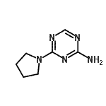 结构式 CAS# 940980-96-1, 4-(1-吡咯烷基)-1,3,5-三嗪-2-胺