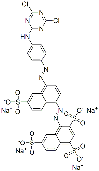 CAS#: 94135-84-9， Tetrasodium 4-[[4-[[4-[(4,6-Dichloro-1,3,5-Triazin-2-Yl)Amino]-2,5-Dimethylphenyl]Azo]-6-Sulphonato-1-Naphthyl]Azo]Naphthalene-1,3,6-Trisulphonate
