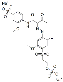 CAS#: 94158-87-9， 4-[[2-[[2,5-Dimethoxy-4-[[2-(Sulphooxy)Ethyl]Sulphonyl]Phenyl]Azo]-1,3-Dioxobutyl]Amino]-5-Methoxy-2-Methylbenzenesulphonic Acid, Sodium Salt