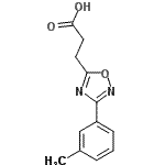 结构式 CAS# 94192-16-2, 3-[3-(3-甲基苯基)-1,2,4-恶二唑-5-基]丙酸