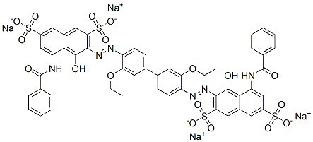 CAS#: 94200-17-6， Tetrasodium 3,3-((3,3-Diethoxy(1,1-Biphenyl)-4,4-Diyl)Bis(Azo))Bis(5-(Benzoylamino)-4-Hydroxynaphthalene-2,7-Disulphonate)