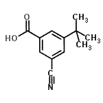 CAS#: 942077-12-5， 3-Cyano-5-(2-methyl-2-propanyl)benzoic acid