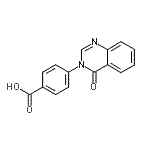 structure of CAS# 94242-54-3, 4-(4-Oxo-3(4H)-quinazolinyl)benzoic acid;4-(4-oxo-3(4H)-quinazolinyl)benzoic acid;4-(4-oxo-3-hydroquinazolin-3-yl)benzoic acid;4-(4-OXOQUINAZOLIN-3(4H)-YL)BENZOICACID