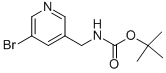 结构式 CAS# 943722-24-5, N-[(5-溴-3-吡啶基)甲基]-氨基甲酸叔丁酯