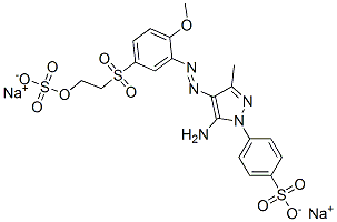 CAS#: 94442-04-3， Disodium 4-[5-Amino-4-[[2-Methoxy-5-[[2-(Sulphonatooxy)Ethyl]Sulphonyl]Phenyl]Azo]-3-Methyl-1H-Pyrazol-1-Yl]Benzenesulphonate
