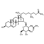 CAS#: 94480-49-6， (3beta,15alpha,25R)-15-[(2-Acetamido-2-deoxy-beta-D-glucopyranosyl)oxy]-3-hydroxycholest-5-en-27-yl acetate