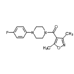 CAS#: 945201-72-9， (3,5-Dimethyl-1,2-oxazol-4-yl)[4-(4-fluorophenyl)-1-piperazinyl]methanone