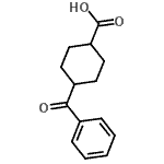 结构式 CAS# 945362-35-6, 顺式-4-苯甲酰基环己烷-1-羧酸