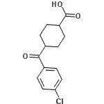 结构式 CAS# 945362-37-8, 4-(4-氯苯甲酰基)环己烷羧酸