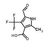 CAS#: 945379-11-3， 5-Formyl-2-methyl-4-(trifluoromethyl)-1H-pyrrole-3-carboxylic acid