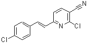 CAS#: 946601-99-6， 2-Chloro-6-[(E)-2-(4-chlorophenyl)vinyl]nicotinonitrile