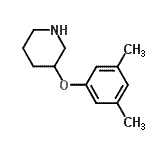 structure of CAS# 946681-15-8, 3-(3,5-Dimethylphenoxy)piperidine;3-(3,5-Dimethylphenoxy)piperidine;MFCD08687659