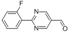 structure of CAS# 946707-17-1, 2-(2-Fluorophenyl)-5-Pyrimidinecarboxaldehyde;2-(2-Fluorophenyl)Pyrimidine-5-Carboxaldehye;2-(2-Fluorophenyl)-Pyrimidinecarboxaldehyde