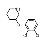 结构式 CAS# 946714-21-2, 3-(2,3-二氯苯氧基)哌啶