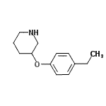 structure of CAS# 946726-06-3, 3-(4-Ethylphenoxy)piperidine;3-(4-Ethylphenoxy)piperidine;MFCD08687784