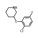 结构式 CAS# 946759-52-0, 3-(2-氯-5-氟苯氧基)哌啶