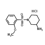 CAS#: 947532-54-9， 1-[(2-Methoxyphenyl)sulfonyl]-3-piperidinamine hydrochloride (1:1)