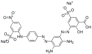 CAS#: 94825-14-6， 3-[2-[2,4-Diamino-5-[2-[4-[(4-Nitro-2-Sulfophenyl)Amino]Phenyl]Diazenyl]Phenyl]Diazenyl]-2-Hydroxy-5-Sulfo-Benzoic Acid Sodium Salt (1:2)