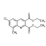 CAS#: 948289-50-7， Diethyl 6-chloro-8-methyl-2,3-quinolinedicarboxylate