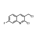 structure of CAS# 948291-38-1, 2-Chloro-3-(chloromethyl)-7-fluoroquinoline