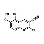 CAS#: 948294-04-0， 5-Bromo-2-chloro-6-methoxy-3-quinolinecarbonitrile